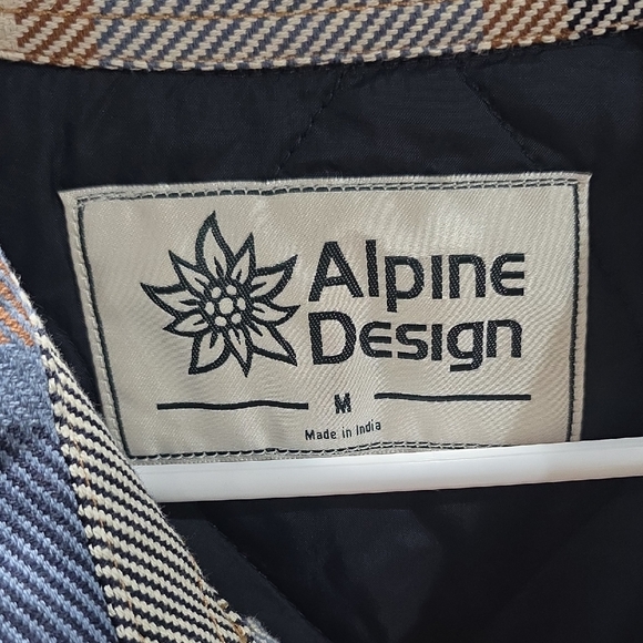 Alpine Design Blue and Brown Plaid Jacket - Picture 3 of 6